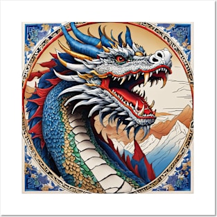 blue dragon Posters and Art